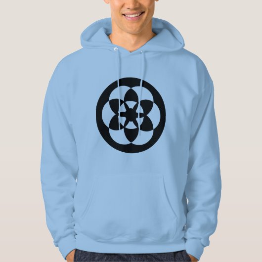 Kromcirkel 01 - zwart hoodie (Voorkant)