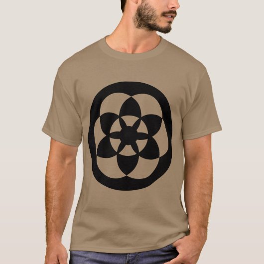 Kromcirkel 01 - zwart t-shirt (Voorkant)