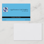 Kromcirkel - Blauwgroen en cirkelvormige Logo Visitekaartje (Voorkant / Achterkant)