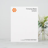 Kromcirkelsymbool 02 - Oranje Briefhoofd Ontwerp (Staand voorkant)