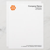 Kromcirkelsymbool 02 - Oranje Briefhoofd Ontwerp (Voorkant / Achterkant)