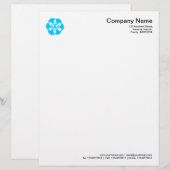 Kromcirkelsymbool 02 - Sky Blue Gepersonaliseerd Briefhoofd (Voorkant / Achterkant)