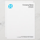 Kromcirkelsymbool 03 - Sky Blue Briefhoofd (Voorkant / Achterkant)