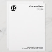 Kromcirkelsymbool 03 - zwart gepersonaliseerd briefhoofd (Voorkant / Achterkant)