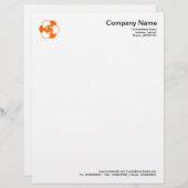 Kromcirkelsymbool 04 - Oranje Briefhoofd Ontwerp (Voorkant / Achterkant)