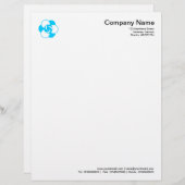 Kromcirkelsymbool 04 - Sky Blue Persoonlijk Briefhoofd (Voorkant / Achterkant)