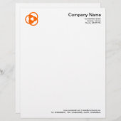 Kromcirkelsymbool 05 - Oranje Gepersonaliseerd Briefhoofd (Voorkant / Achterkant)