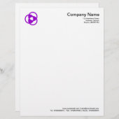 Kromcirkelsymbool 05 - Paars Briefhoofd (Voorkant / Achterkant)