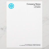 Kromcirkelsymbool - Sky Blue Gepersonaliseerd Briefhoofd (Voorkant)