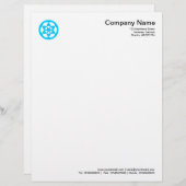 Kromcirkelsymbool - Sky Blue Gepersonaliseerd Briefhoofd (Voorkant / Achterkant)