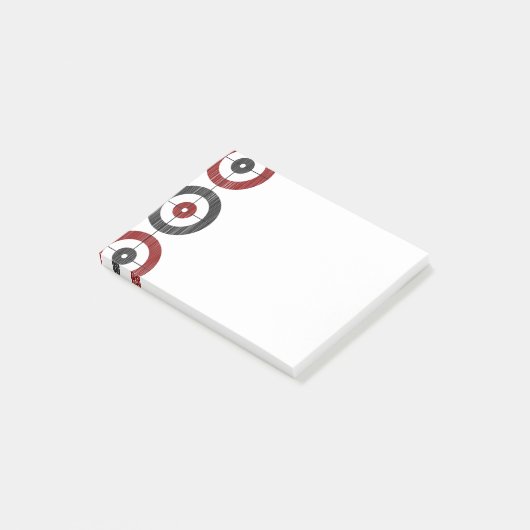 Kromende huizen plakbiljetten post-it® notes (Schuin)