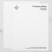 Kromkruisstoelen - zwart gepersonaliseerd briefhoofd (Voorkant / Achterkant)