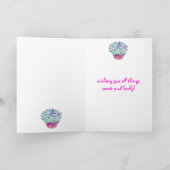 kromme cupcake-Kaart Kaart (Binnen)