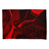 Kromme en vouwen rood gekleurd op donker fonds kussensloop (Voorkant-Links)