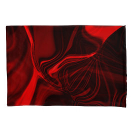 Kromme en vouwen rood gekleurd op donker fonds kussensloop