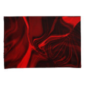 Kromme en vouwen rood gekleurd op donker fonds kussensloop (Voorkant-Rechts)