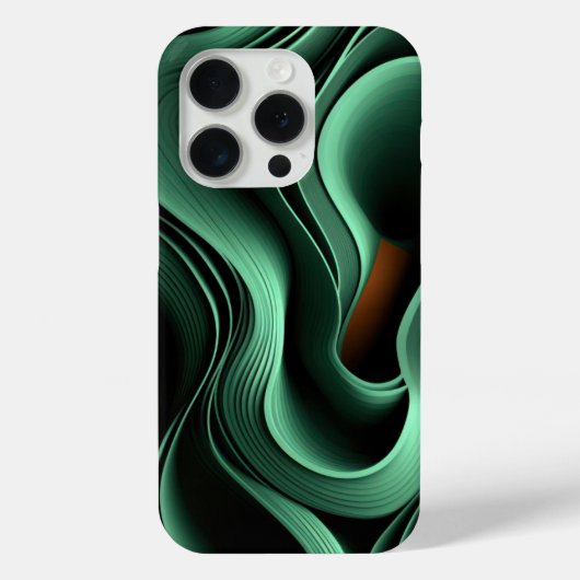 Kromme groene vormen Case-Mate iPhone case (Achterkant)