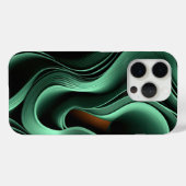 Kromme groene vormen Case-Mate iPhone case (Achterkant (horizontaal))