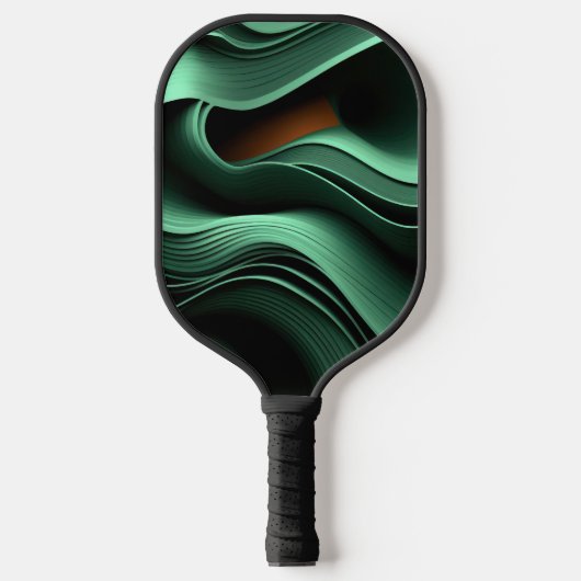 Kromme groene vormen pickleball paddle (Voorkant)