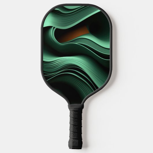 Kromme groene vormen pickleball paddle (Achterkant)