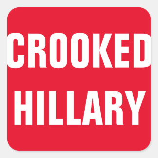 Kromme Hillary-verkiezingen 2016 Vierkante Sticker