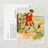 kromme kat, kromme Mannen Briefkaart (Voorkant / Achterkant)