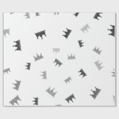 kromme kronen | Luxe bruiloften Cadeaupapier (Vlak)