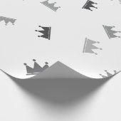 kromme kronen | Luxe bruiloften Cadeaupapier (Hoek)