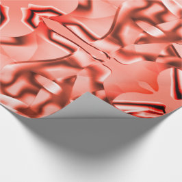 Kromme zalmvormen en rode tinten cadeaupapier