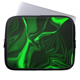 Krommen en vouwen groen gekleurd op donkere achter laptop sleeve