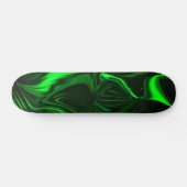 Krommen en vouwen groen gekleurd op donkere achter persoonlijk skateboard (Horizontaal)