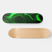 Krommen en vouwen groen gekleurd op donkere achter persoonlijk skateboard (Horizontaal)