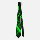Krommen en vouwen groen gekleurd op donkere achter stropdas (Voorkant)