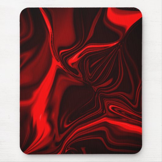 Krommen of golven, rood, donker muismat (Voorkant)