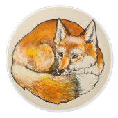 Kromp Zollijk Rood Fox Ceramic Drawer Pull Keramische Knop (Voorkant)