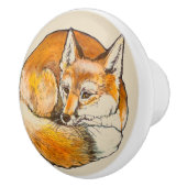Kromp Zollijk Rood Fox Ceramic Drawer Pull Keramische Knop (Rechts)