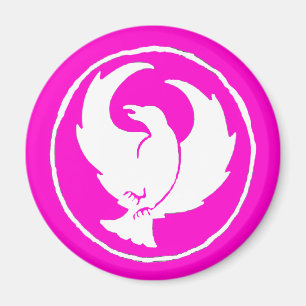 Kromvoetnet (wit/roze) magneet
