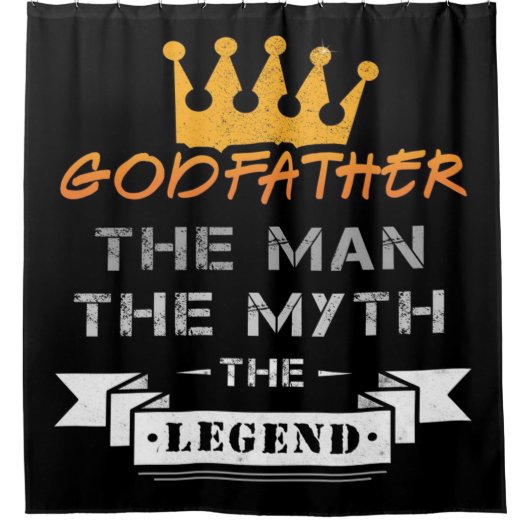 Krone Godfather Het Man The Myth The Legend Douchegordijn (Voorkant)