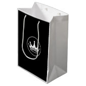 Kronen geschenkzak medium cadeauzakje (Voorkant Gekanteld)