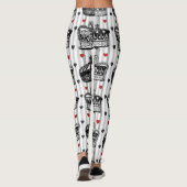  kronen harten Stripes patroon Leggings (Achterkant)