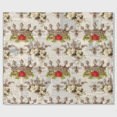 kronen met bijen cadeaupapier (Vlak)