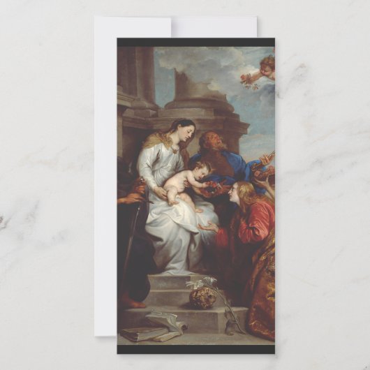 Kroning van de heilige Rosalia door Anthony van Dy (Voorkant)
