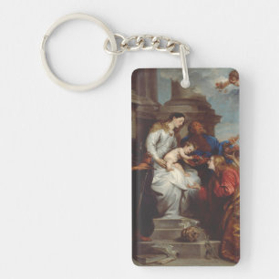 Kroning van de Heilige Rosalia door Anthony van Dy Sleutelhanger