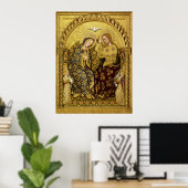 KRONING VAN DE MAAGD door Gentile Da Fabriano Poster (Thuiskantoor)