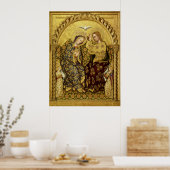 KRONING VAN DE MAAGD door Gentile Da Fabriano Poster (Keuken)