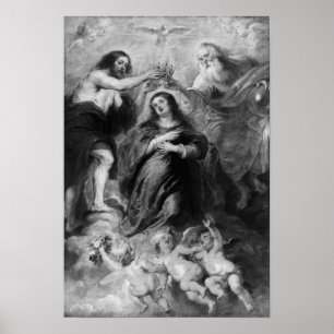 Kroning van de Maagd Maria Poster