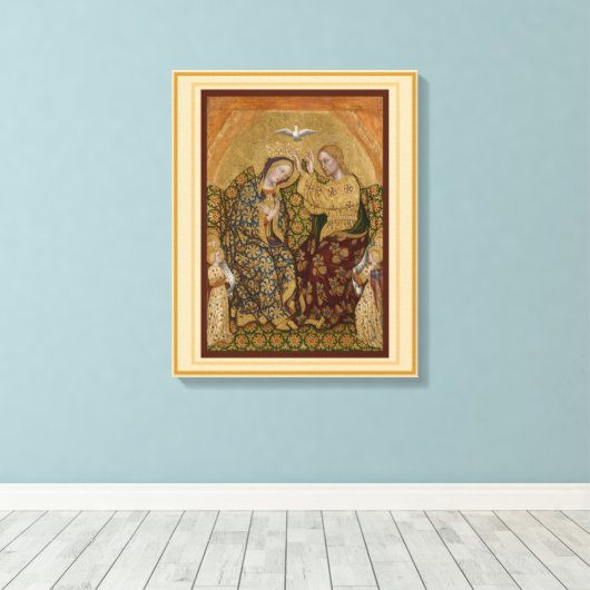 Kroning van de Virgin Stretched Canvas (Insitu (Houten vloer))