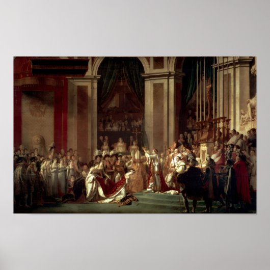 Kroning van Napoleon door Jacques-Louis David Poster (Voorkant)