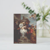 Kroning van Sint Rosalia door Anthony van Dyck Feestdagenkaart (Staand voorkant)