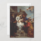 Kroning van Sint Rosalia door Anthony van Dyck Feestdagenkaart (Voorkant / Achterkant)